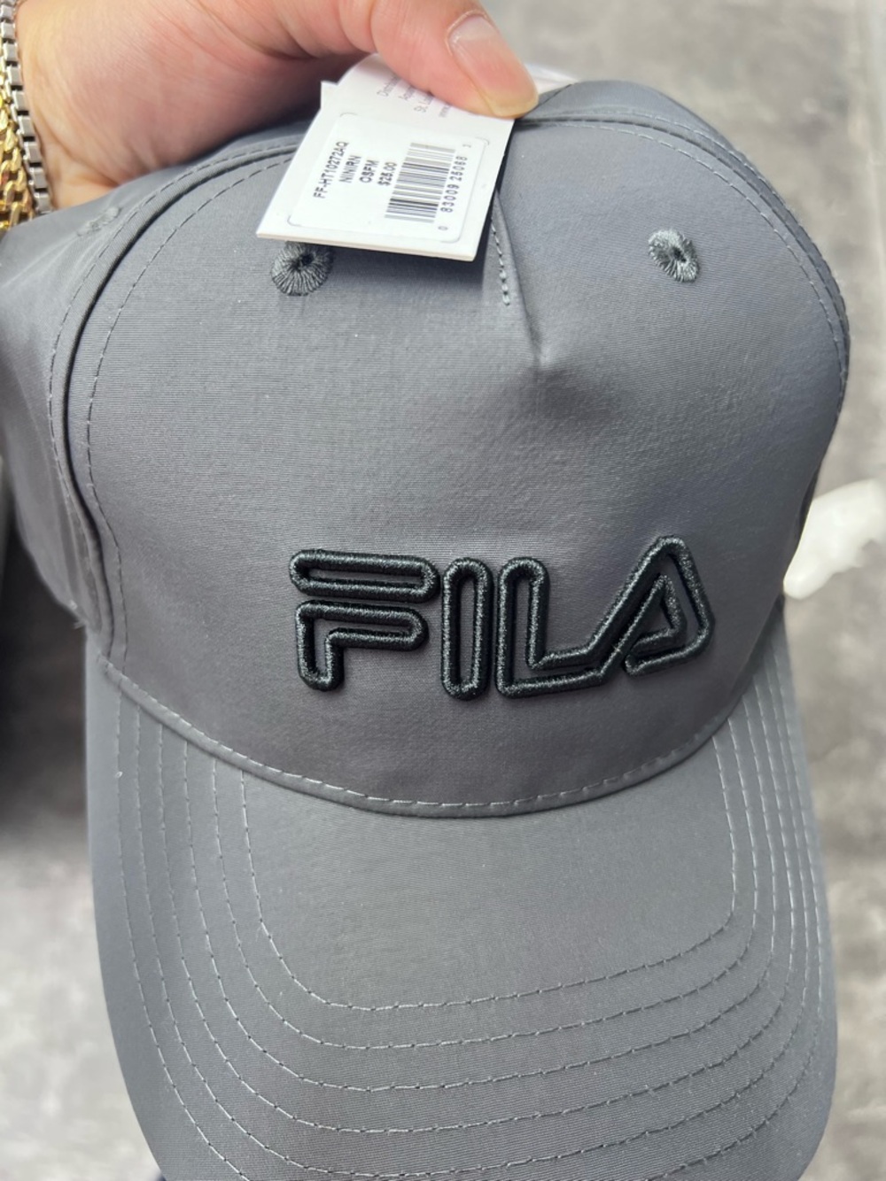 Fila Dark Gray Logo Baseball Cap